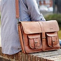 personalised one strap leather satchel by paper high ...
