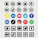 colección de iconos de redes sociales 2485808 Vector en Vecteezy