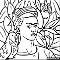 Dibujos para colorear FRIDA KAHLO - colorear tus dibujos