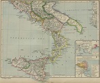 Map of Ancient Italy, Southern Part (Illustration) - World History ...