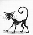 Tim Burton Cat | Tim burton art, Tim burton art style, Tim burton drawings