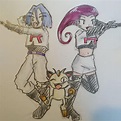 Jessie, James and Meowth in my drawing style! I love these guys! : r ...
