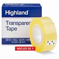 3M 5910 Highland™ Cinta Adhesiva Transparente - 3/4" x 36 yardas S ...