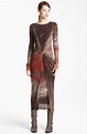 Donna Karan Collection Print Cross Draped Knot Dress | Nordstrom