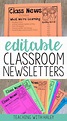 Editable Newsletter Template {Over 110 Designs} | Classroom newsletter ...