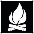 Campfire, Black and White | ClipArt ETC