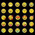 Emoji emoticons symbols icons set. Vector Illustrations 6348131 Vector ...
