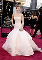 Jennifer Lawrence on the red carpet at the Oscars 2013. | All the Ladies on the Oscars Red ...