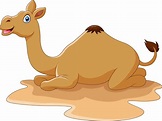 camello divertido de dibujos animados sentado en el desierto 12805533 ...