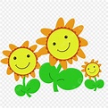 可愛的太陽花笑臉卡通元素, 太陽剪貼畫, 萌萌, 太陽花素材圖案，PSD和PNG圖片免費下載