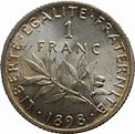 1 franc semeuse 1898, Vente monnaie 1 franc - Suffren Numismatique