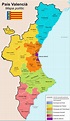 Mapa Comarcal de la Comunitat Valenciana : spain