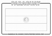 Bandera de paraguay para colorear