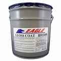 Eagle 5 Gal. Gloss Coat Brown Tinted Semi-Transparent Wet Look Solvent ...