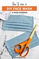 Masks Cloth Sewing Printable Patterns : Our free printable pattern (see ...