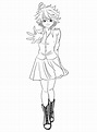 Emma from The Promised Neverland Coloring Page - Free Printable ...