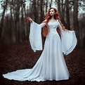 White Renaissance Fairy Tale Medieval Wedding Dress | Vestidos de novia ...