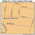 Bound Brook New Jersey Street Map 3406790