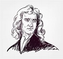 Isaac Newton Vector Sketch Style Portrait Editorial Stock Photo ...