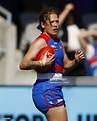 Ashleigh Guest of the Bulldogs looks on during the 2022 AFLW Round 02 ...