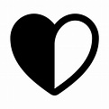 Heart-half icon. Free download transparent .PNG | Creazilla