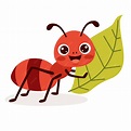 Dibujo de dibujos animados de una hormiga | Vector Premium