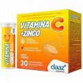 Vitamina C + Zinco Daaz com 30 Comprimidos Efervescentes | Bemol Farma