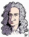 Isaac Newton (Cartoon Caricature)
