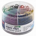 Officemate Nylon Coated Paper Clips 2 and Giant Size Assorted Colors ...