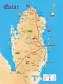 Large detailed tourist map of Qatar. Qatar large detailed tourist map ...