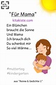 "Für Mama" - Muttertags-Spruch | Muttertag gedicht, Kleine gedichte ...