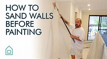 How to sand walls before painting | Home Renovation - YouTube