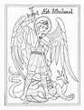 St Michael The Archangel Coloring Page Sketch Coloring Page