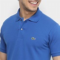 Camisa Polo Lacoste Piquet Original Fit Masculina - Azul Navy | Zattini