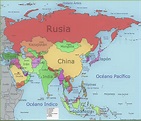 Mapa de Asia Político |🥇| Mapa Continente Asiático【 2023