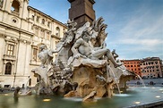 Fiumi Fountain also known as Fontana dei Quattro Fiumi, (Fountain of ...