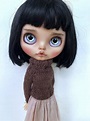 SOLD OUT Blythe Custom Doll Black Hair Ooak Blythe Doll | Etsy Australia
