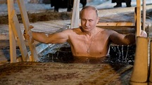 Shirtless Vladimir Putin takes dip in icy Russian lake for the Epiphany ...