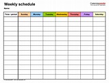 Free Printable Weekly School Schedule With Time Slots | Calendar ...