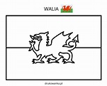 Bandera de Gales libro para colorear para imprimir y en línea