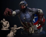 ArtStation - Marvel Zombies Colonel America wip...