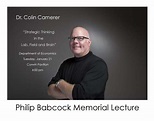 Philip Babcock Memorial Undergraduate Lecture – TODAY – Career Connection