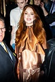 Lindsay Lohan - Leaves the Christian Siriano Fashion Show in New York ...