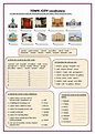 Town/City vocabulary: English ESL worksheets pdf & doc
