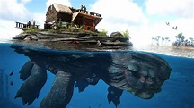 You can tame a giant sea turtle and build a house on its back in Ark ...