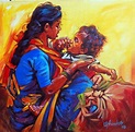 Mother & Child by artist K V Shankar – Image, Painting | Mojarto
