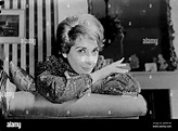 Miriam Karlin actress smoking cigarette 1962 Stock Photo - Alamy