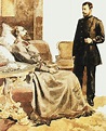 Alejandro III de Rusia con su hijo Nicolás II