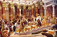 Visit Of Queen Of Sheba To King Solomon Painting by Vintage Images ...