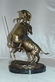 Buffalo Horse by Remington Bronze Statue - Size: 14"L x 6"W x 20"H. - NiFAO